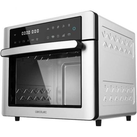 HORNO FREIDORA DE AIRE CALIENTE DE SOBREMESA CECOTEC BAKE AND FRY 2500 TOUCH STEEL/ 1600W/ CAPACIDAD 26L/ PLATA