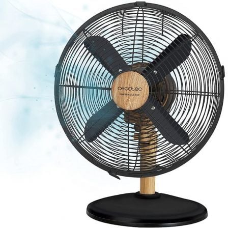 VENTILADOR DE SOBREMESA CECOTEC ENERGYSILENCE 600 WOODDESK/ 40W/ 4 ASPAS 30CM/ 3 VELOCIDADES | Ventiladores y climatizadores