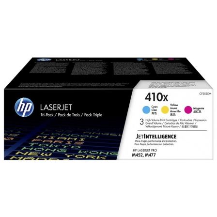 TONER ORIGINAL HP N410X XL ALTA CAPACIDAD MULTIPACK/ CIAN/ MAGENTA/ AMARILLO