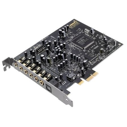 TARJETA DE SONIDO PCIE CREATIVE SOUND BLASTER AUDIGY RX - PROCESADOR E-MU - SNR 106DB - 600OHMIOS - ENTRADA MIC. DUAL - SALIDA 7