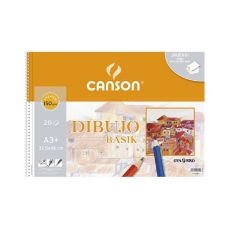 CUADERNO DE DIBUJO CON ESPIRAL CANSON C200400694/ A3+/ 20 HOJAS/ CON RECUADRO