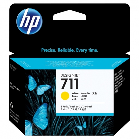 CARTUCHO DE TINTA ORIGINAL HP N711 MULTIPACK/ 3X AMARILLO