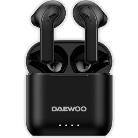 AURICULARES BLUETOOTH DAEWOO DW2020 CON ESTUCHE DE CARGA/ AUTONOMIA 5H/ NEGROS