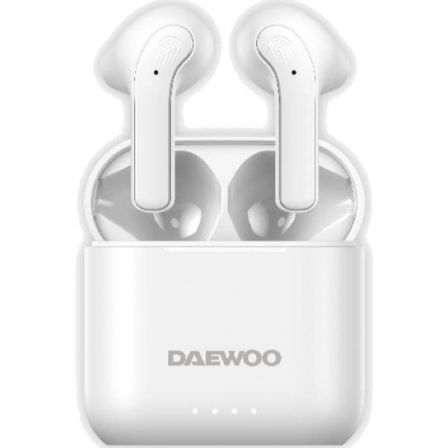 AURICULARES BLUETOOTH DAEWOO DW2021 CON ESTUCHE DE CARGA/ AUTONOMIA 5H/ BLANCOS