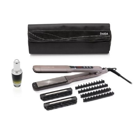 PLANCHA PARA EL PELO DAGA EXTREME PRO CARE CON ACCESORIOS -  ESPECIAL PARA TRATAMIENTOS NUTRITIVOS - 55W - PLACAS BASCULANTES CO