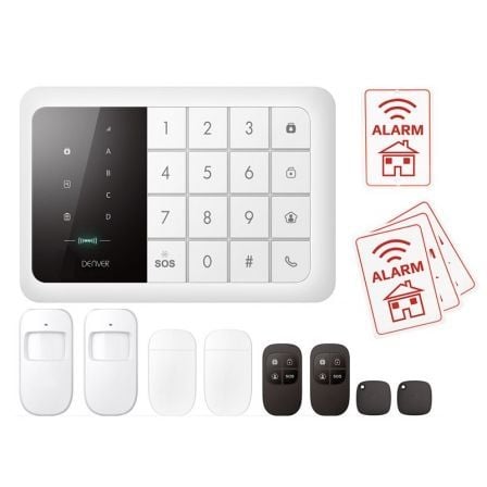 SISTEMA DE ALARMA CON MODULO GSM DENVER HSA-120 - CONEXION INALAMBRICA - PUEDE ENVIAR ALERTAS POR SMS/LLAMADA - APP PARA ANDROID