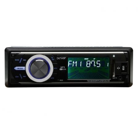 AUTORRADIO DENVER CAU-438MK2 - 25W - RADIO FM RDS - ENTRADAS SD/USB/AUX IN - 18 MEMORIAS - 4 MODOS ECUALIZACION - CARATULA EXTRA