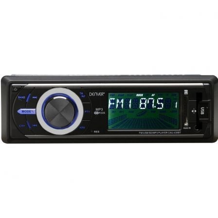 AUTORRADIO DENVER CAU-439BT - BT - 4X25W - RADIO FM RDS - ENTRADAS SD/USB/AUX IN - 4 MODOS ECUALIZACION - CARATULA EXTRAIBLE