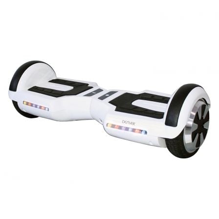 MONOPATIN ELECTRICO HOVERBOARD DENVER DBO-6502 WHITE - LLANTAS 16.5CM - 2 MOTORES - DOBLE ESTABILIDAD - 15KM/H -4000MAH OESP