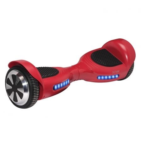 MONOPATIN ELECTRICO HOVERBOARD DENVER DBO-6530 RED - LLANTAS 16.5CM - 2 MOTORES 250W - DOBLE ESTABILIDAD - HASTA 15KM/H - BAT 20