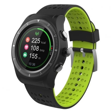 RELOJ INTELIGENTE DENVER SW-500 - 1.3"/3.3CM IPS - BLUETOOTH CON GPS - MULTIDEPORTE - DOBLE SENSOR CARDIACO - BATERIA 350MAH