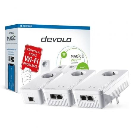 ADAPTADOR POWERLINE DEVOLO MAGIC 2 WIFI NEXT MULTIROOM 2GBPS/ PACK DE 3