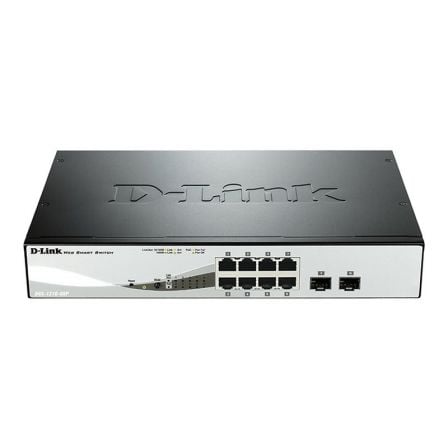 SWITCH GESTIONADO D-LINK DGS-1210-08P/ 8 PUERTOS/ RJ45 10/100/1000/ SFP/ POE