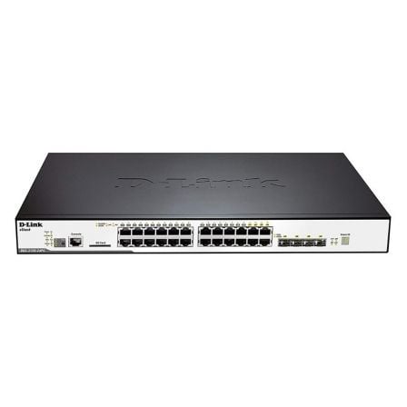 SWITCH GESTIONABLE D-LINK DGS-3120-24PC/SI - 24 PUERTOS (20*10/100/1000 + 4*SFP COMBINADO) - POE - APILABLE (MODO SI/EI)