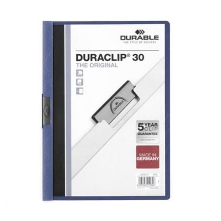 DOSSIER DURABLE DURACLIP 142200-07/ A4 30 HOJAS/ AZUL OSCURO