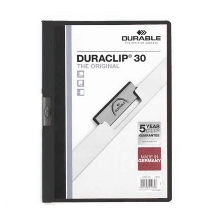 DOSSIER DURABLE DURACLIP 142200-01/ A4 30 HOJAS/ NEGRO