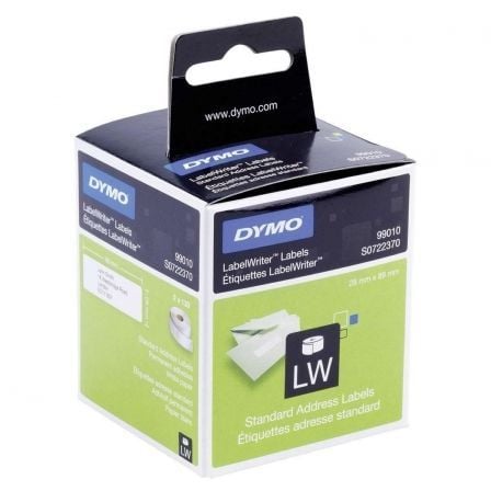 ETIQUETAS ADHESIVAS EN ROLLO DYMO 99010/ 89 X 28MM/ 130 X 2 UDS