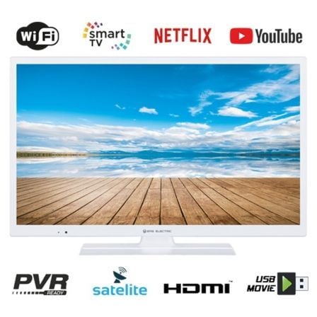 TELEVISOR EAS ELECTRIC E32SL701W BLANCO - 32"/81.2CM - 1366*768 - DVB-T/T2/C/S/S2 HEVC - SMART TV - WIFI - VGA - 2*HDMI - USB -