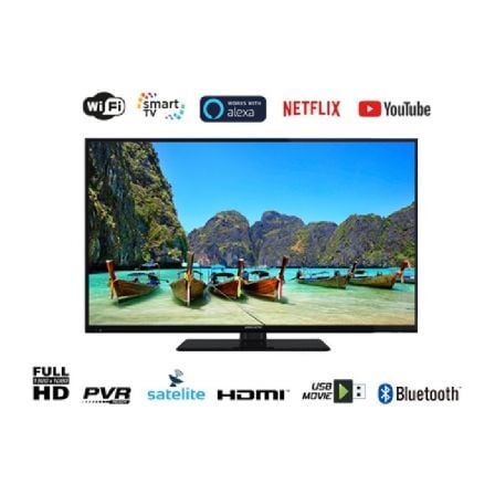 TELEVISOR LED EAS ELECTRIC E40SL802 - 40"/101CM - FHD 1920*1080 - DVB-T/T2/C/S/S2 HEVC - SMART TV - WIFI - 2*HDMI - 2*USB - VGA