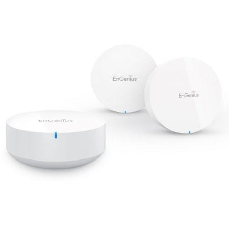 SISTEMA MESH WIFI ENGENIUS EMR3000-KIT - 3 UNIDADES - AC1200 - 400M2 - DUAL BAND SIMULTANEA - 2.4/5GHZ - USB - GESTION APP/ACCES