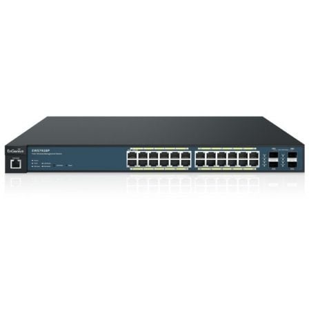 SWITCH GESTIONABLE ENGENIUS NEUTRON EWS7928P - 24 PUERTOS GIGABIT POE+ - 4 PUERTOS SFP - CONTROLADOR WLAN - SOFTWARE DE CONTROL | Engenius