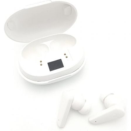 AURICULARES BLUETOOTH ELBE ABTWS-005-B CON ESTUCHE DE CARGA/ AUTONOMIA 3.5H/ BLANCOS