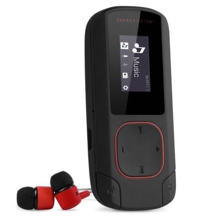 REPRODUCTOR MP3 ENERGY SISTEM CLIP BLUETOOTH CORAL - PANTALLA 2CM - 8GB - FM - GRABADORA DE VOZ - MICROSD HASTA 64GB - BAT. 200M