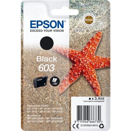 CARTUCHO DE TINTA ORIGINAL EPSON N603/ NEGRO | Consumibles epson