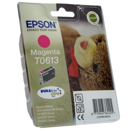 CARTUCHO DE TINTA ORIGINAL EPSON T0613/ MAGENTA PIGMENTADO