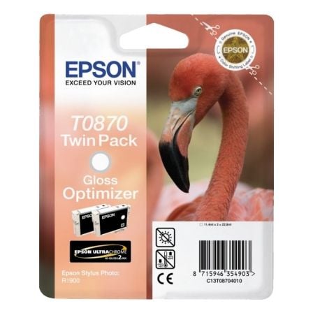 CARTUCHO DE TINTA ORIGINAL EPSON T0870 MULTIPACK/ 2X OPTIMIZADOR DE BRILLO