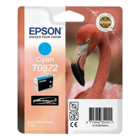 CARTUCHO DE TINTA ORIGINAL EPSON T0872/ CIAN