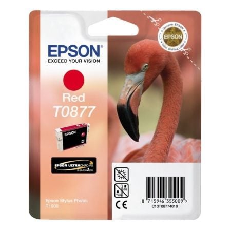 CARTUCHO DE TINTA ORIGINAL EPSON T0877/ ROJO