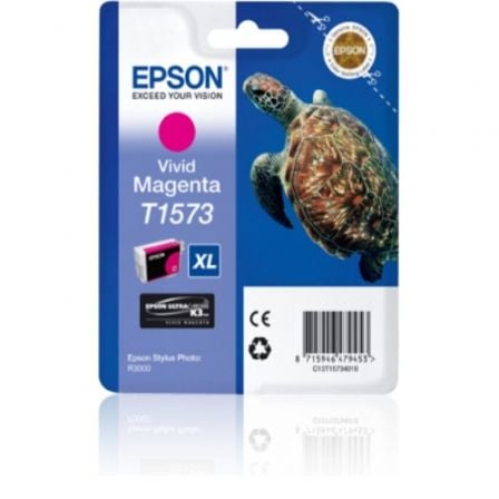 CARTUCHO DE TINTA ORIGINAL EPSON N T1573 XL/ MAGENTA VIVO