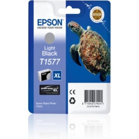 CARTUCHO DE TINTA ORIGINAL EPSON N T1577 XL/ GRIS