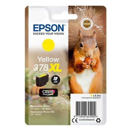 CARTUCHO DE TINTA ORIGINAL EPSON N378 XL ALTA CAPACIDAD/ AMARILLO