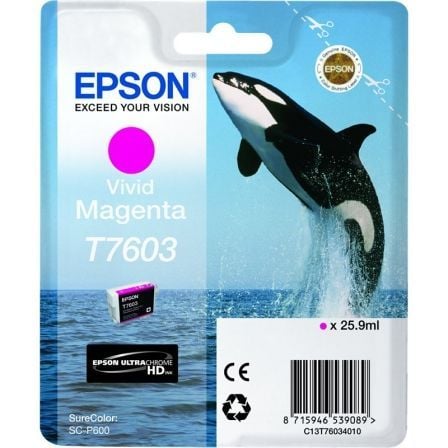 CARTUCHO DE TINTA ORIGINAL EPSON T7603/ MAGENTA VIVO