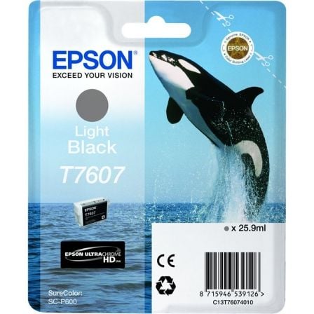 CARTUCHO DE TINTA ORIGINAL EPSON T7607/ GRIS