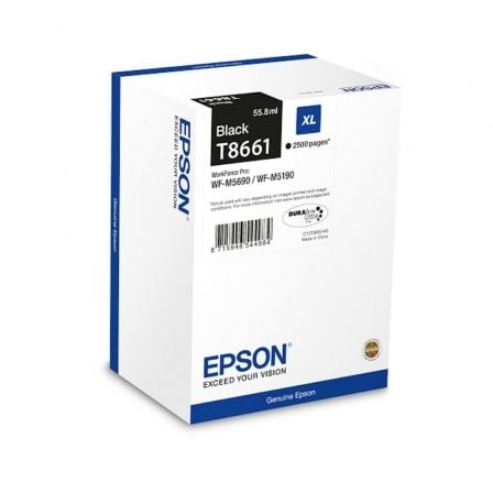 CARTUCHO DE TINTA ORIGINAL EPSON T8661 XL ALTA CAPACIDAD/ NEGRO