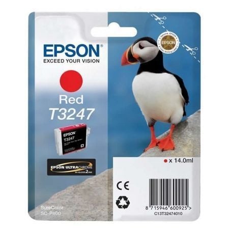 CARTUCHO DE TINTA ORIGINAL EPSON T3247/ ROJO