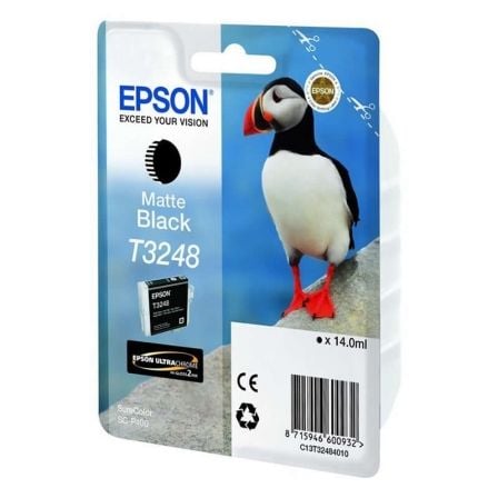 CARTUCHO DE TINTA ORIGINAL EPSON T3248/ NEGRO MATE