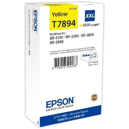 CARTUCHO DE TINTA ORIGINAL EPSON T7894 XXL ALTA CAPACIDAD/ AMARILLO