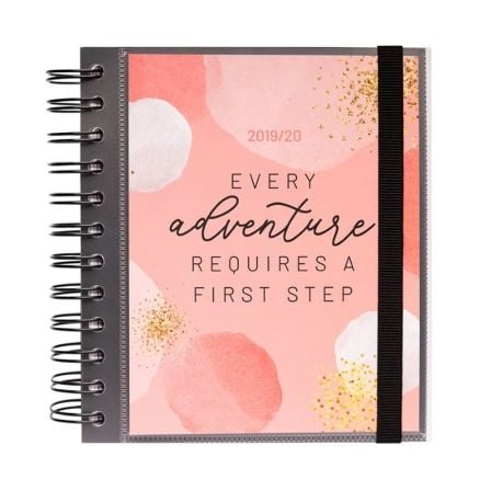 AGENDA ESCOLAR ERIK ADPM1915 GLITTER GOLD DREAMS - 14*16CM - SEPT. 19/JUNIO 2020 - 300PAG. 80G - REGLA MARCAPAGINAS - LAMINAS SE