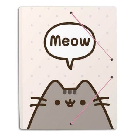 CARPETA DE GOMAS ERIK CPPA4029 PUSHEEN THE CAT - 3 SOLAPAS FLEXIBLES - POLIPROPILENO - 24.5*34.5CM - CIERRE GOMA ELASTICA