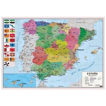 VADE ESCOLAR MAPA ESPANA ERIK TSEH295 - 34.5*49.5CM | Otros