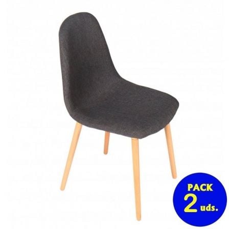 SILLA EUROSILLA VERONA/ GRIS OSCURO/ PACK DE 2 UNIDADES | Muebles