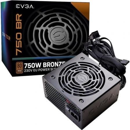 FUENTE DE ALIMENTACION EVGA 750BR/ 750W/ VENTILADOR 12CM/ 80 PLUS BRONZE