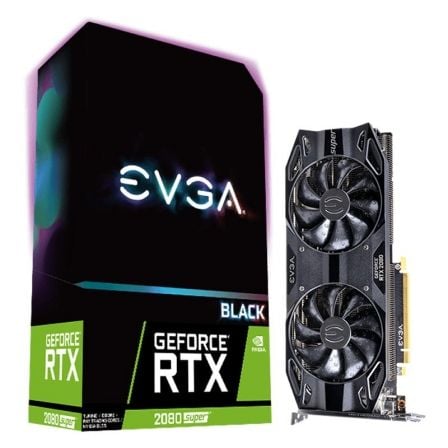 TARJETA GRAFICA EVGA GEFORCE RTX 2080 SUPER BLACK GAMING - 8GB GDDR6 - 1815 MHZ - PCI 3.0 - HDMI - 3*DISPLAYPORT - USB TIPO-C