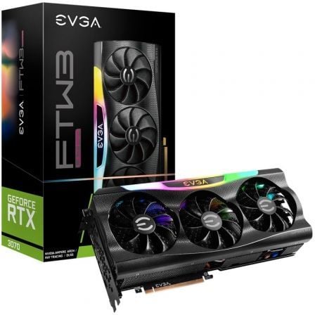 TARJETA GRAFICA EVGA GEFORCE RTX 3070 FTW3 ULTRA GAMING/ 8GB GDDR6/ LHR