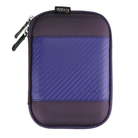 FUNDA E-VITTA CARBON FIBER PURPLE PARA DISCO DURO DE 2.5"/6.35CM - FIBRA CARBONO