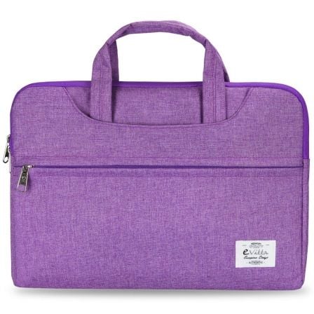 FUNDA E-VITTA BUSINESS SLEEVES PURPLE - PARA PORTATILES HASTA 13.3"-14"/ 33.7-35.5 CM - INTERIOR TERCIOPELO - ASAS DE MANO - COR